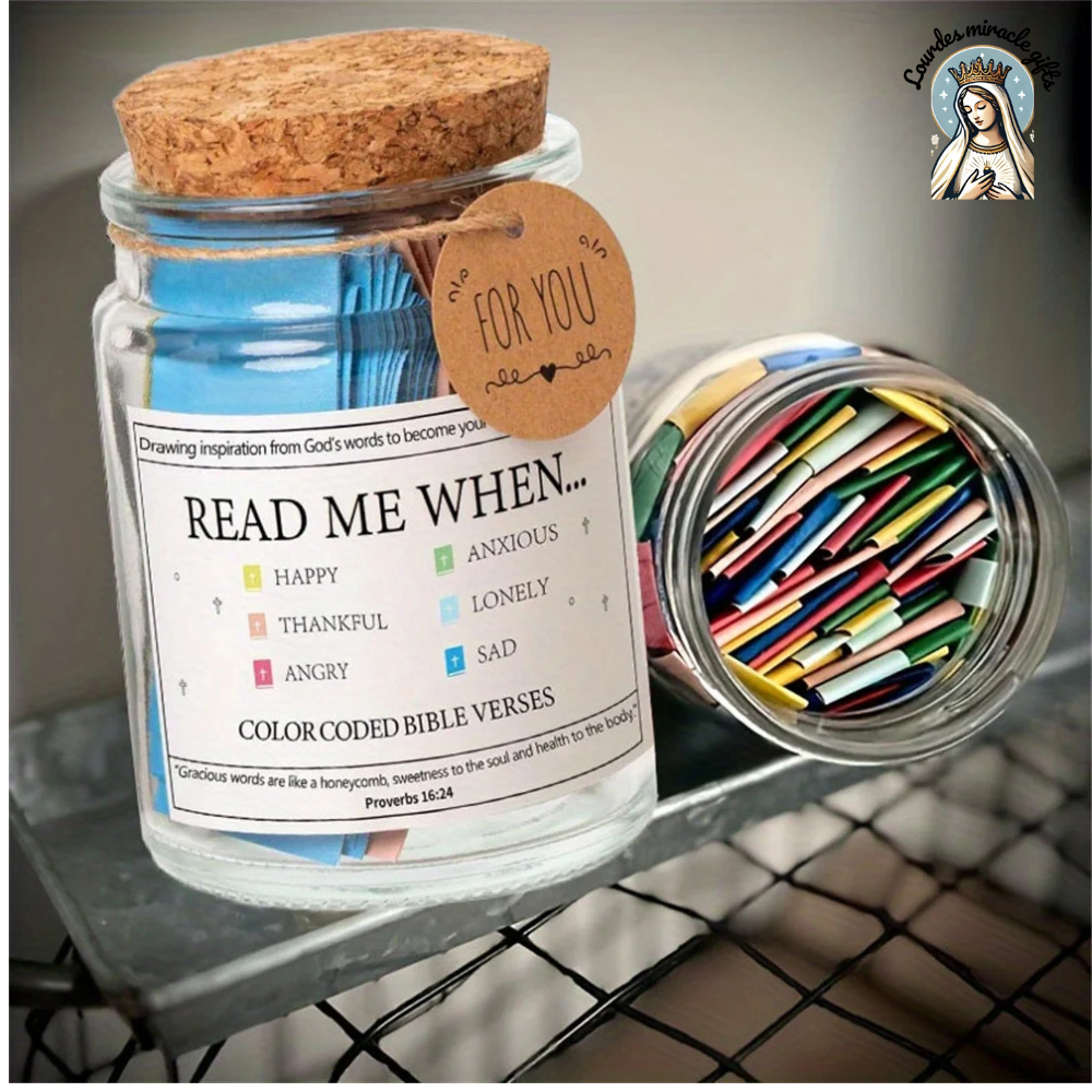 Scripture Jar - 300+ Powerful Bible Verses(with giftBOX)