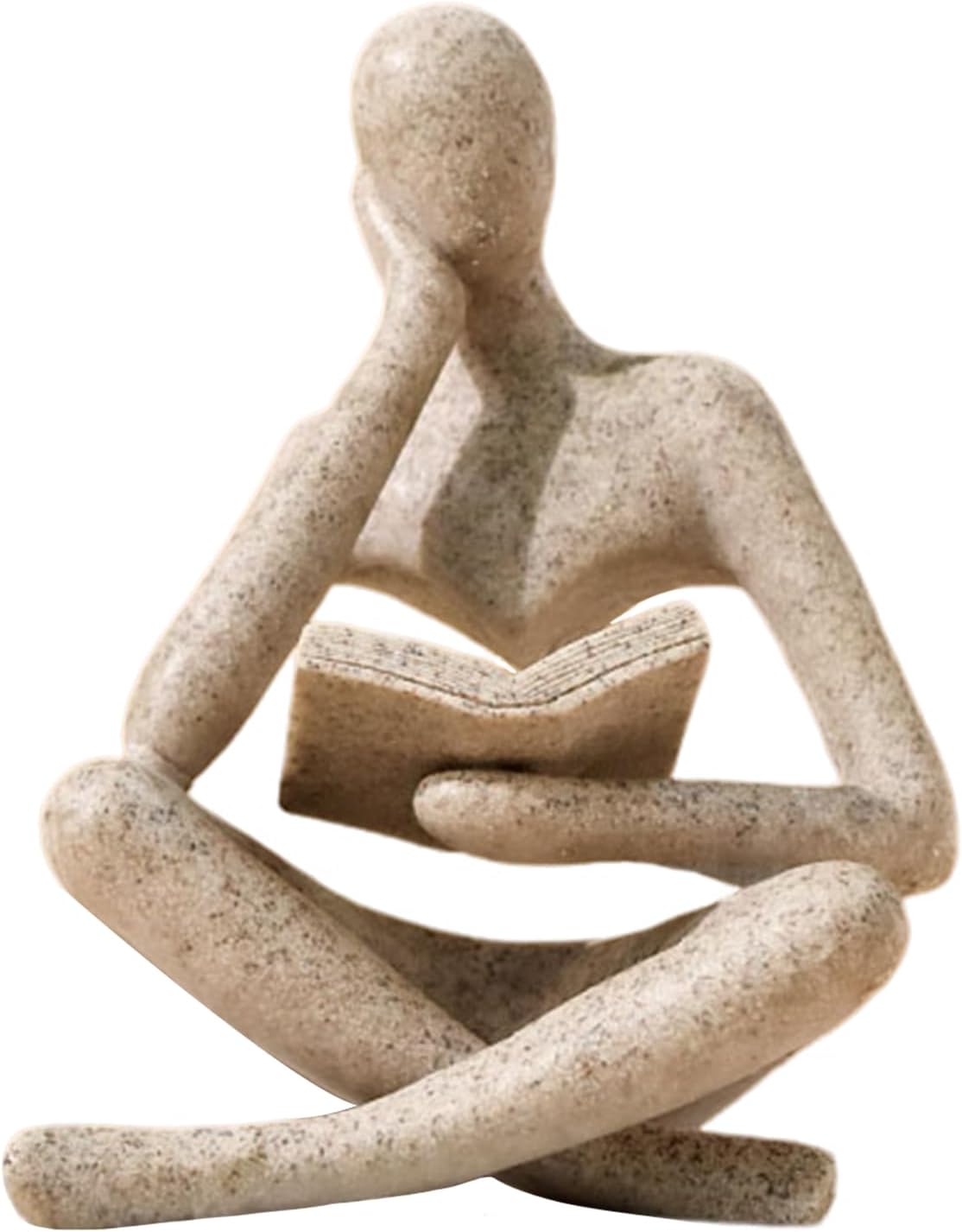 Reading Thinker Statue – Abstract Bookshelf Decor
