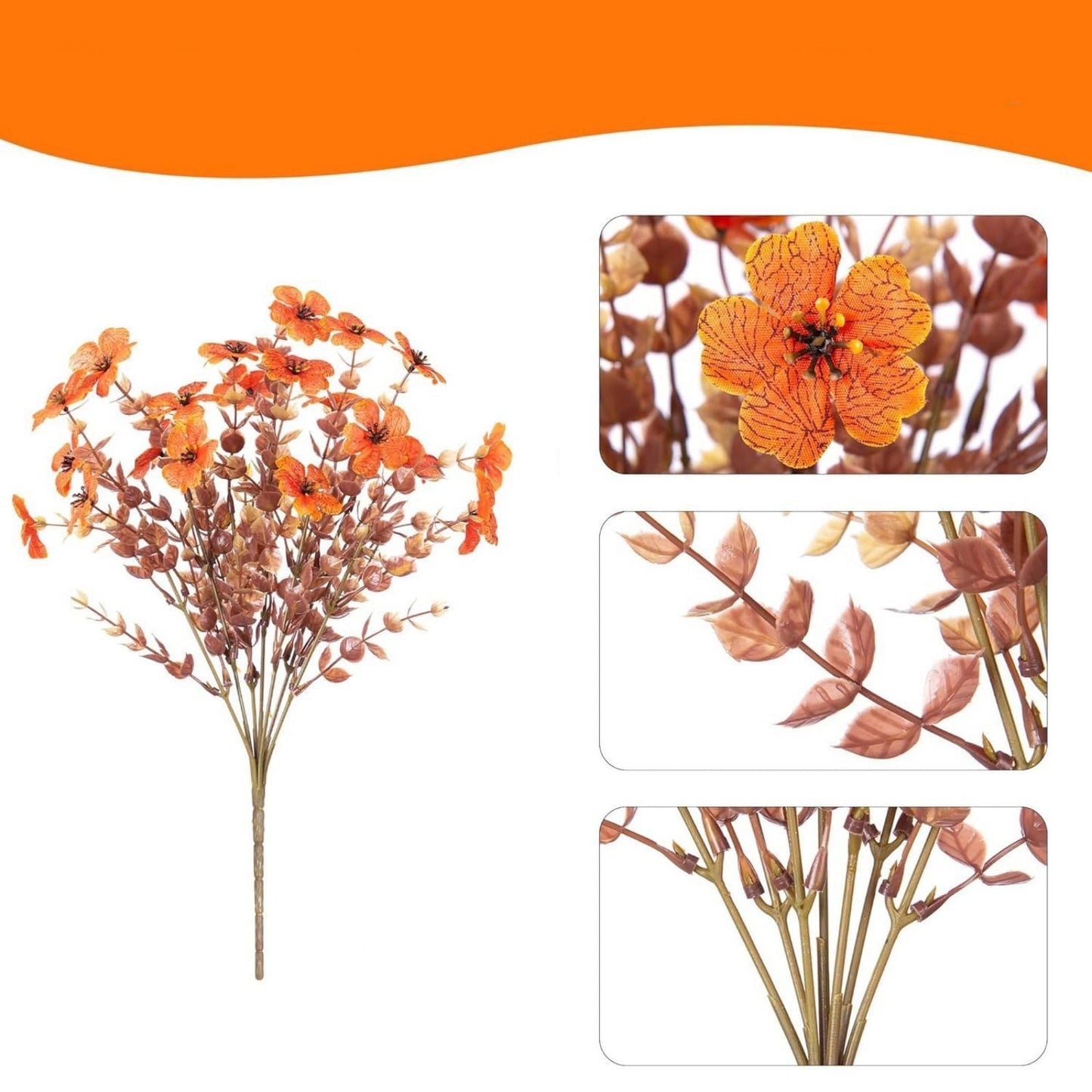 💐12PCS Artificial UV-resistant flowers: suitable for patios, porches and balconies-Danish Bellflower