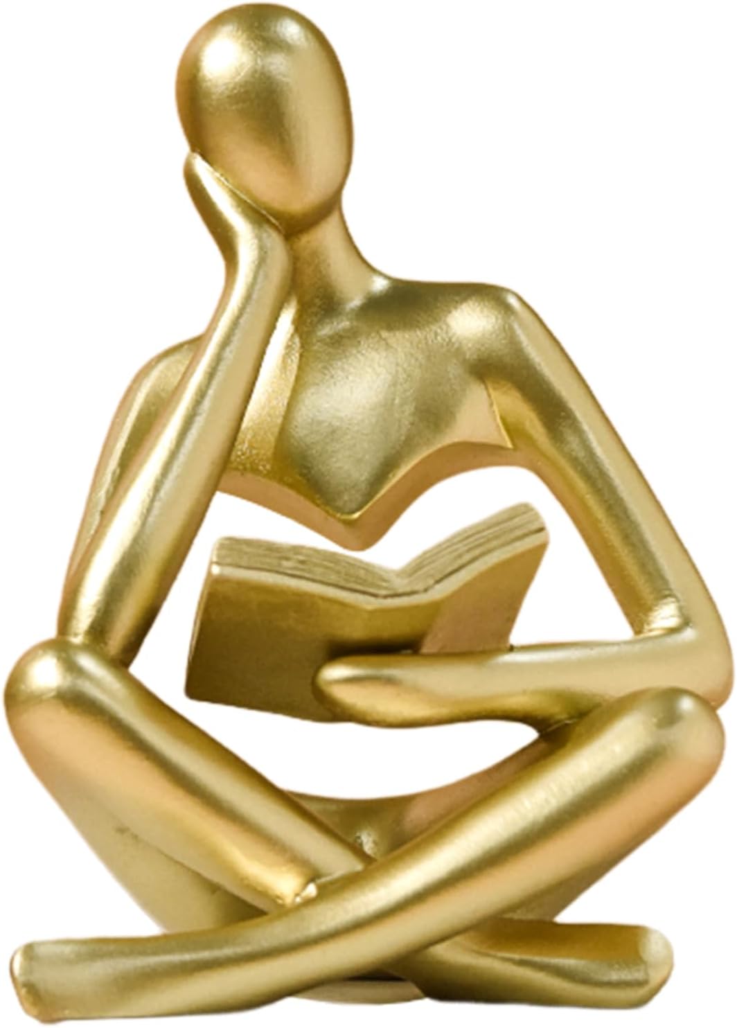 Reading Thinker Statue – Abstract Bookshelf Decor