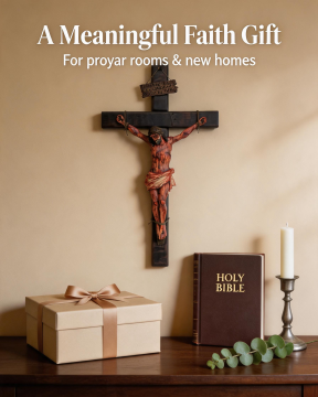 Pre-Blessed Jesus Crucifix for Home Prayer & Reflection