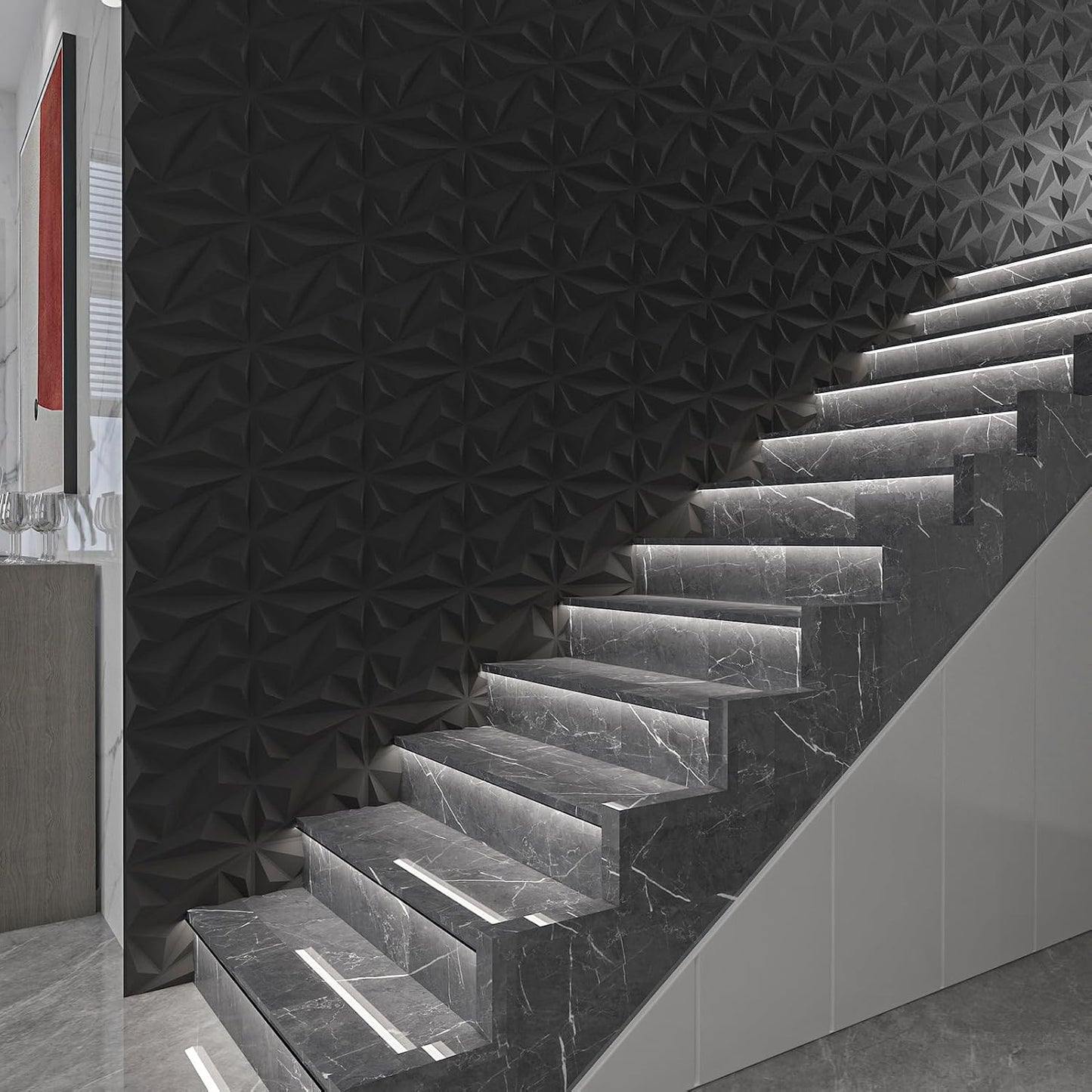 🔥33 Pack 3D Diamond Wall Panels – Cover 32 Sq.Ft!✨