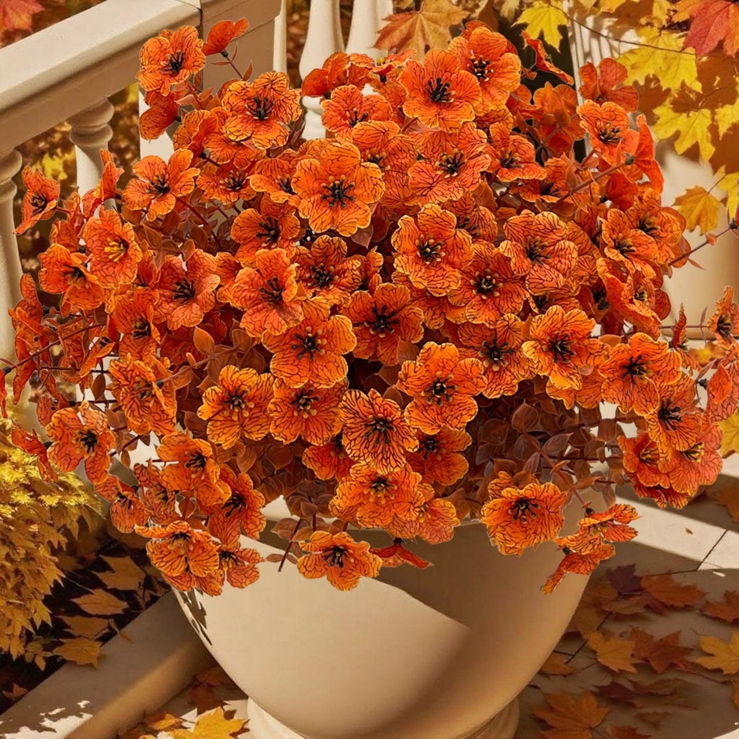 💐12PCS Artificial UV-resistant flowers: suitable for patios, porches and balconies-Danish Bellflower